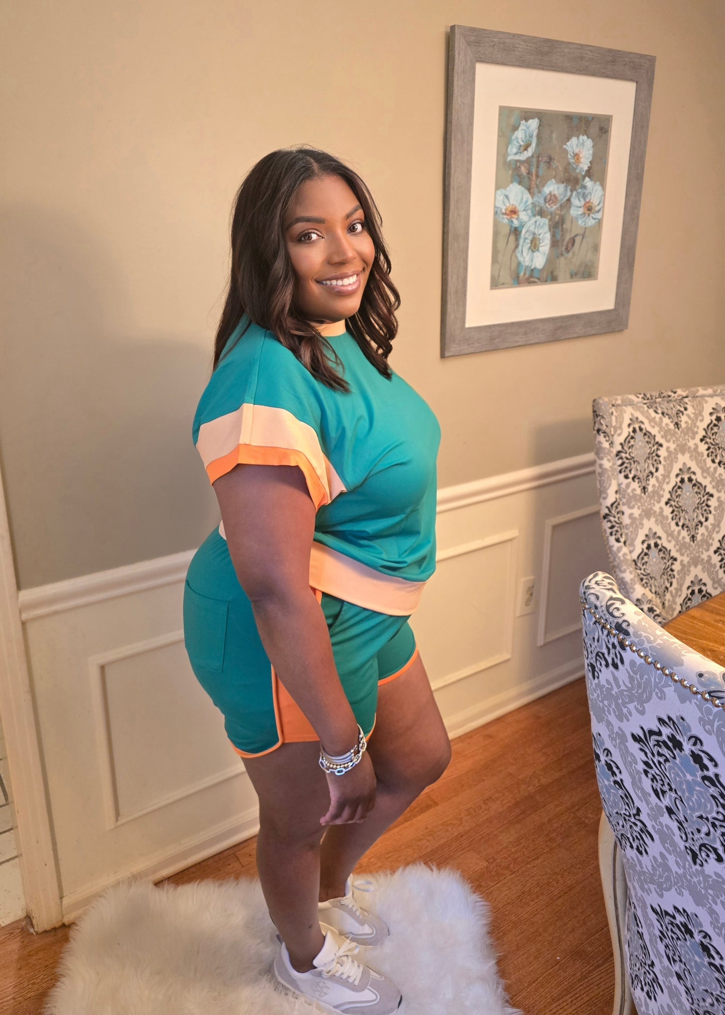 Color Me Bold Short Set-Teal Vibes