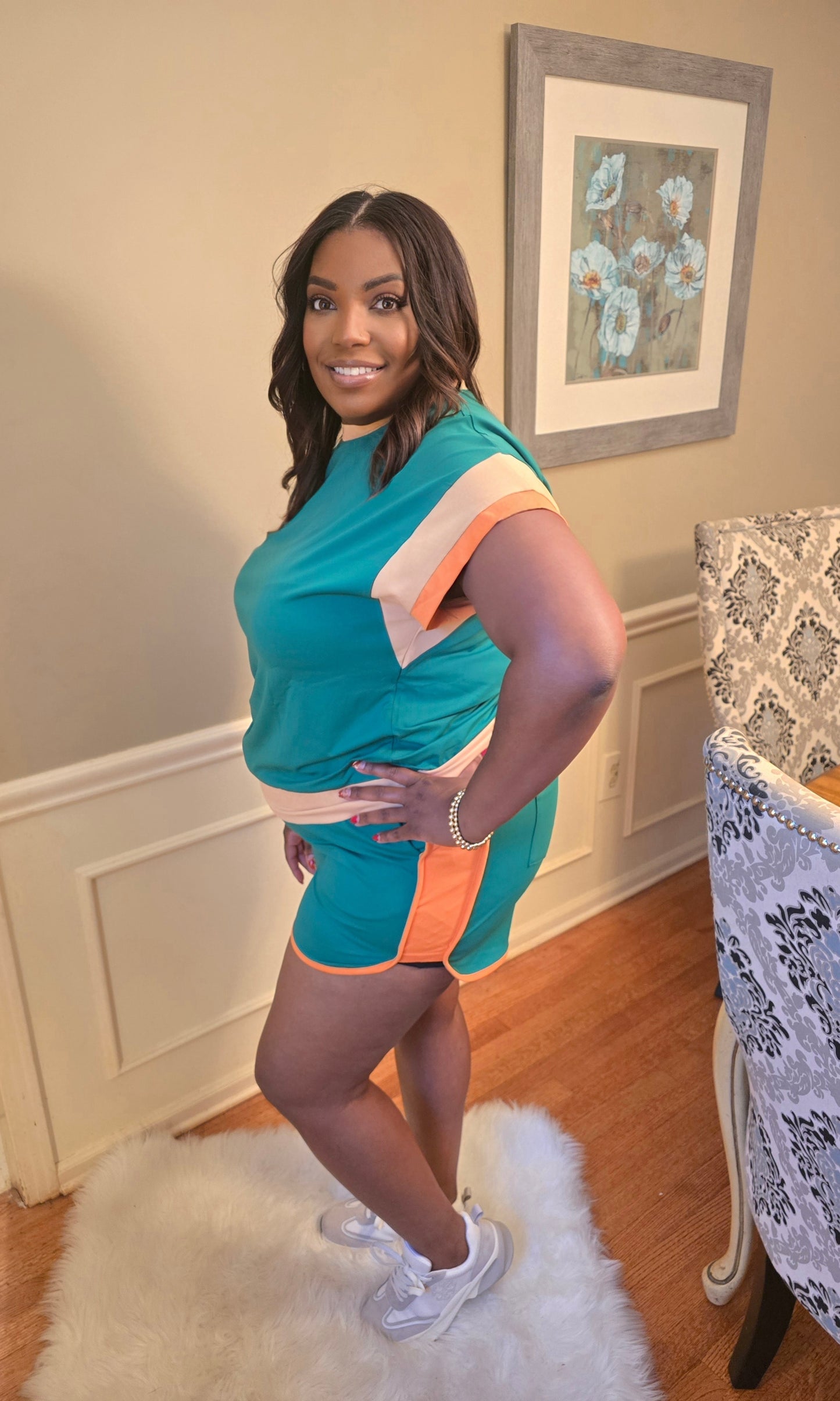 Color Me Bold Short Set-Teal Vibes