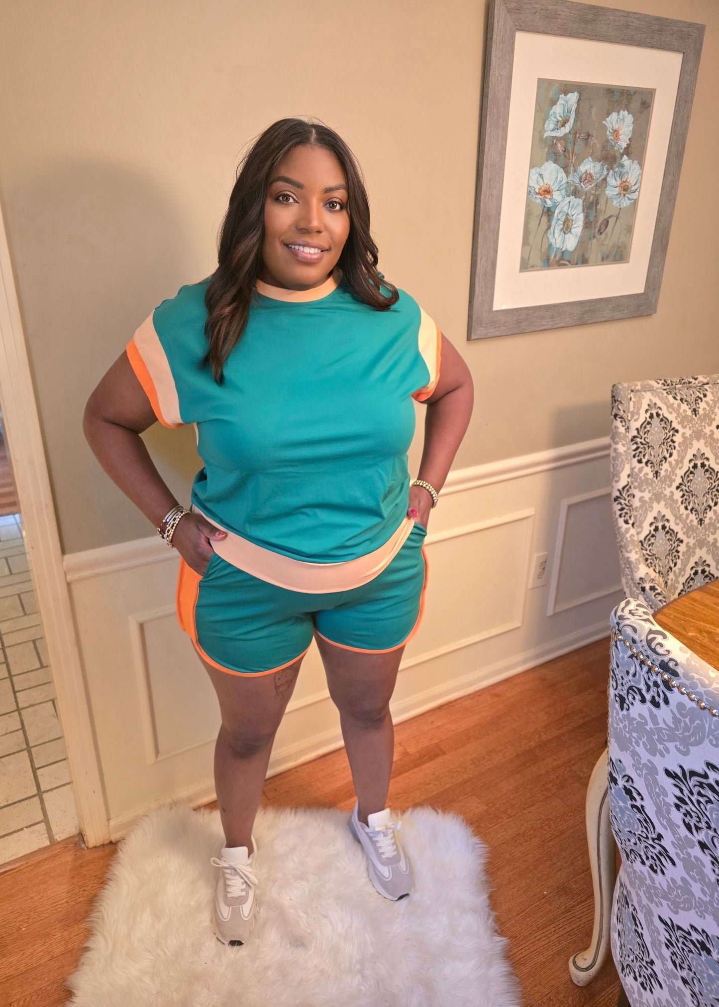 Color Me Bold Short Set-Teal Vibes
