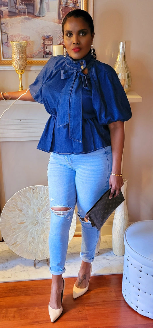 Devine denim top