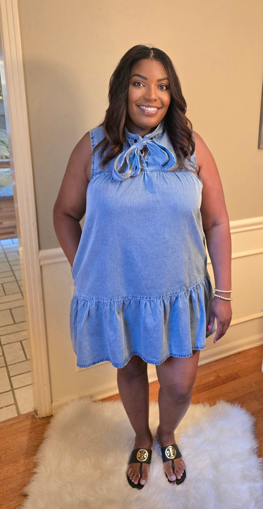 Knot Your Average Denim Dress