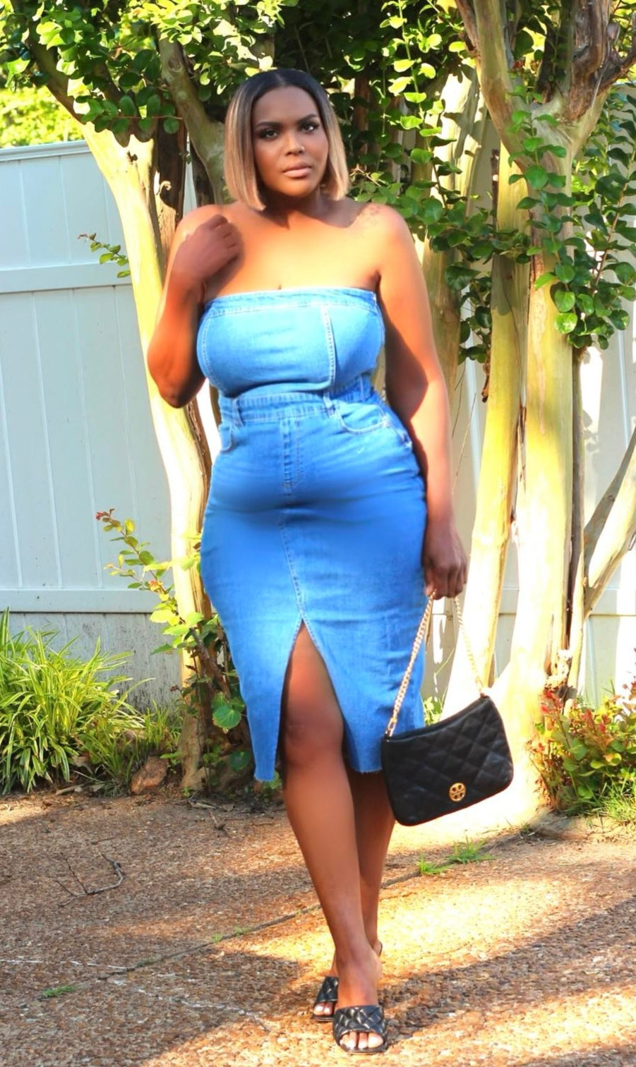 Denim Tube Dress