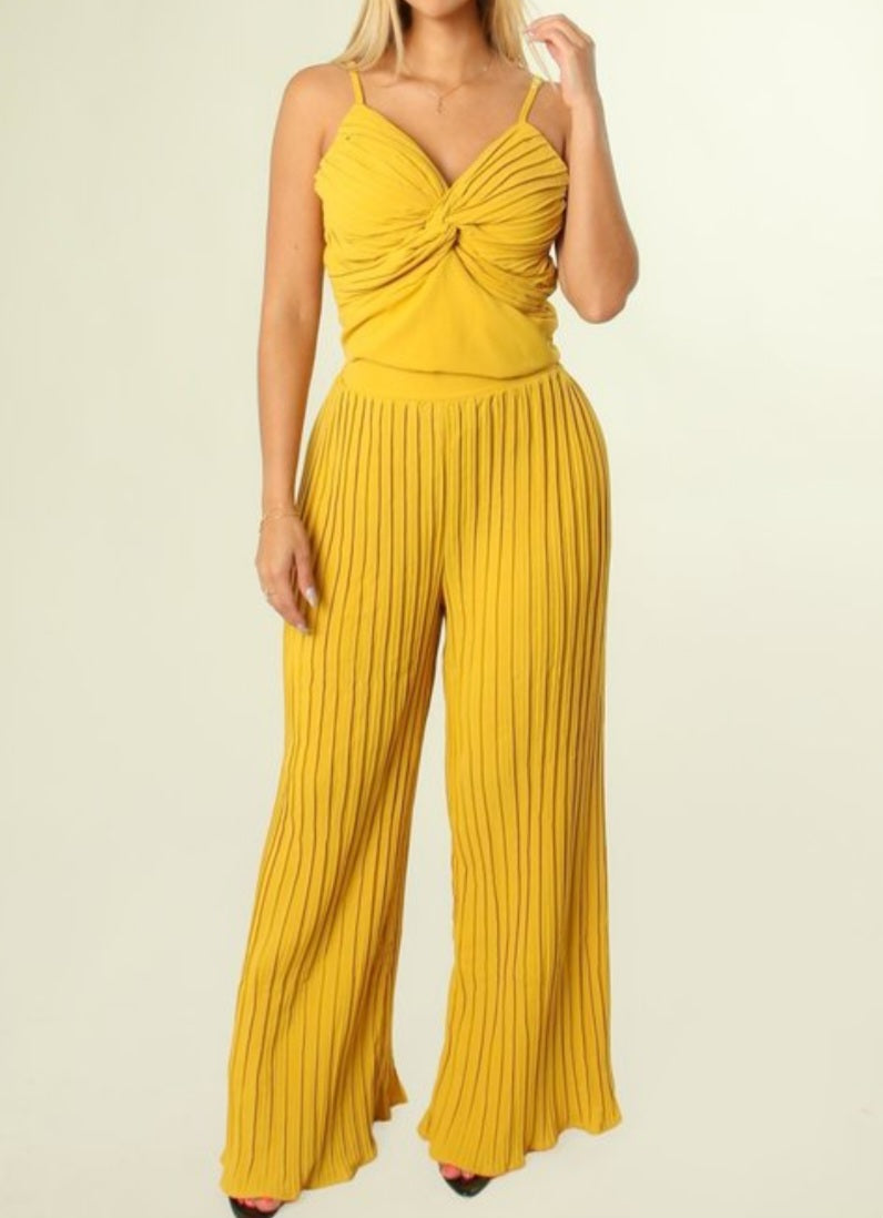 Jill pleated pants set