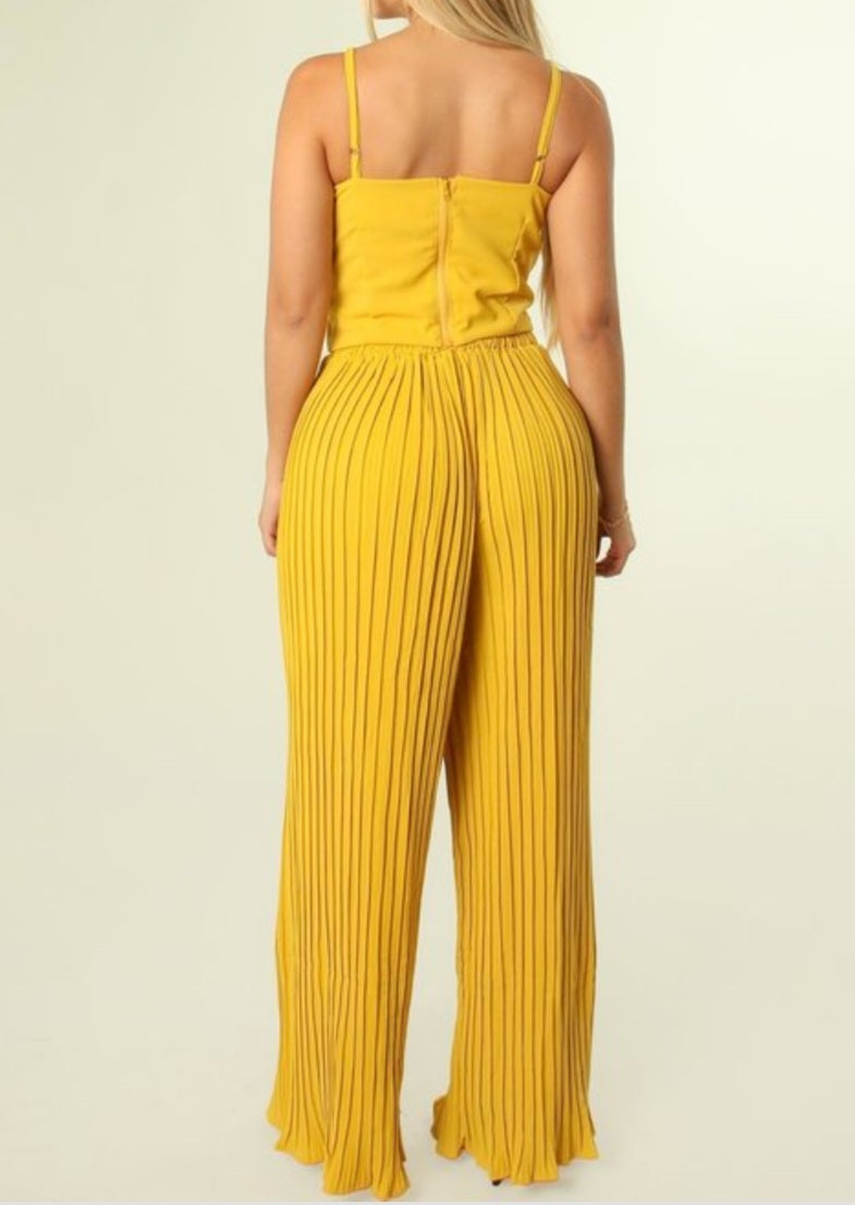 Jill pleated pants set