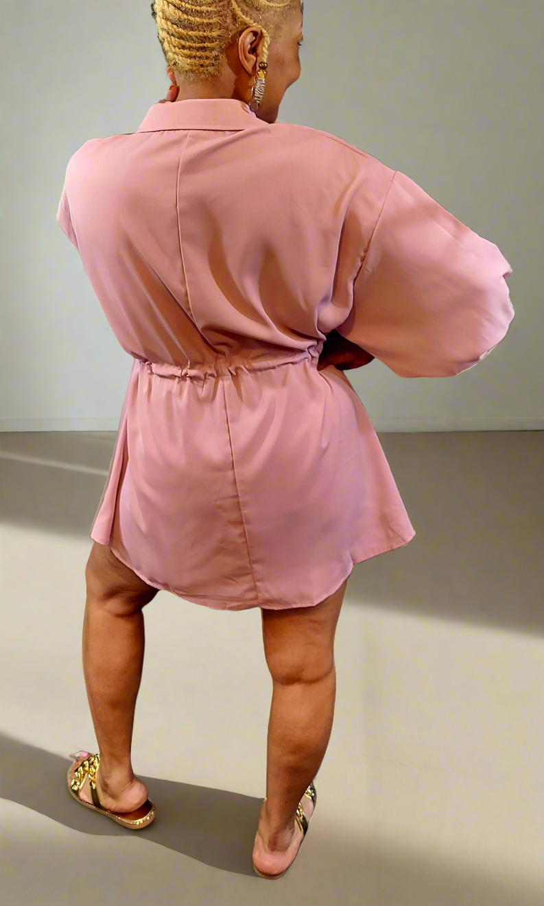 Mauve shirt dress